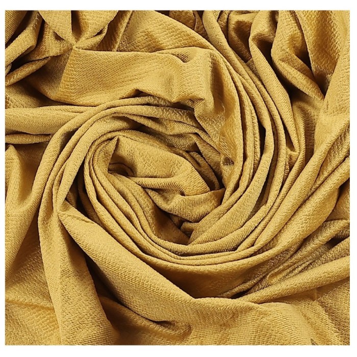 Draperie Caressa TEMVCS001, catifea, galben, 140 x 240 cm