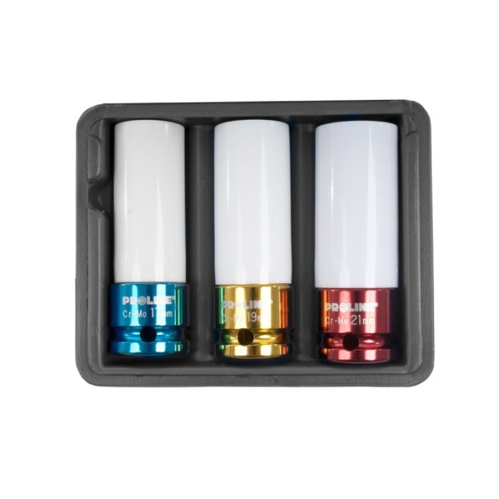 SET TUBULARE IMPACT JANTE ALIAJ CR-MO 1/2&quot; 17-19-21MM