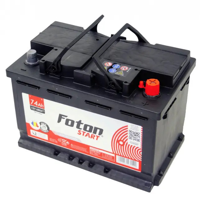 Baterie Auto, Foton Start, 12V 74Ah, Pornire 680A, Dimensiuni 278 x 175 x 190 mm Borna+ Dreapta