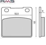 Set placute frana Kawasaki ZX - ZXR Ninja - Suzuki GS - GSX - GSXR 250-1100cc - GSF Bandit - GSX R Hayabusa (RMS), Oem