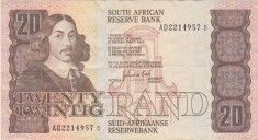 Africa de sus 20 rand ND(1982) VF grafiti