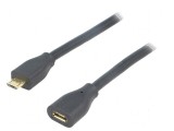 Cablu USB 2.0 micro USB B 0,5m negru, Logilink