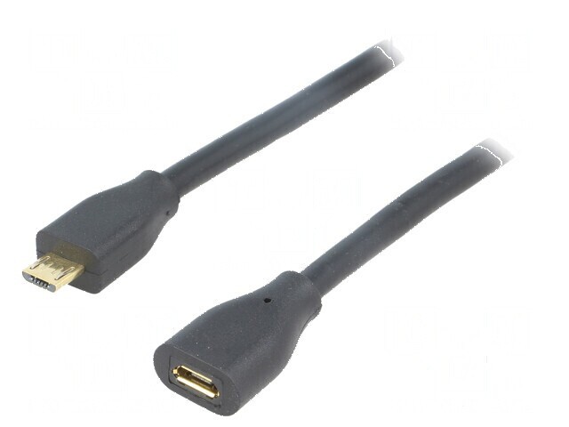 Cablu USB 2.0 micro USB B 0,5m negru