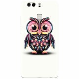 Husa silicon pentru Huawei P9 Plus, Colorful Owl Illustration