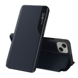 Husa iPhone 15 Eco Leather View flip tip carte, albastru