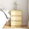 Noptiera Gossi lemn masiv pin 40x29.5x64 cm cu 3 sertare
