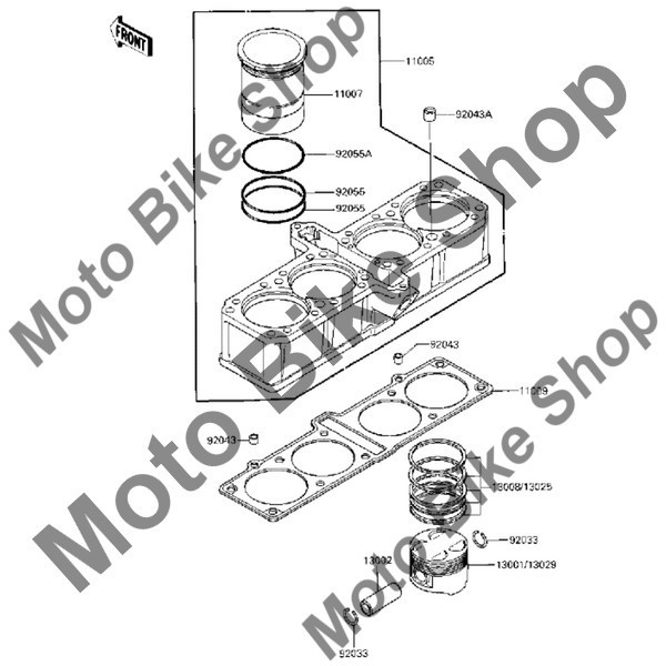 MBS Siguranta bolt 1986 Kawasaki Voyager XII (ZG1200-A1) #92033, Cod Produs: 920331207KA