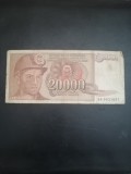 Bancnota 20.000 Dinari Jugoslavia - 1987