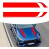 Set 2 stickere autoadezive Tuning, model &bdquo;Hood Stripes V1&rdquo;, dimensiune 85 x 12 cm, culoare Rosie