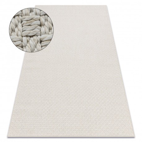 Covor ORIGI 3661 cremă - șnur SISAL țesut plat, 155x220 cm