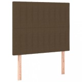 Cumpara ieftin Tablii de pat, 2 buc, maro inchis, 100x5x78/88 cm, textil