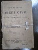 Notiuni de Drept Civil - M.A. Dumitrescu, Ancora, 1927-1928, Carte Veche