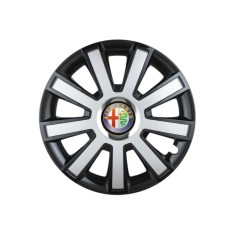 Set 4 capace roti Flash Gri-Negru R14 pentru gama auto Alfa Romeo