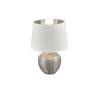 Veioza Masa LUXOR Alb/Argintiu E14 26cm TRIO - Lampa Noptiera Eleganta, Design Clasic, Corp Iluminat Interior