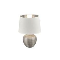 Veioza/Lampa de masa LUXOR, alb/argintiu, dulie E14 -TRIO