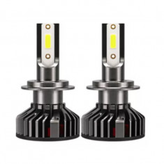 Set 2 becuri LED auto F2, 100W, H7 H11 H1 H4, 10000LM, ventilator racire