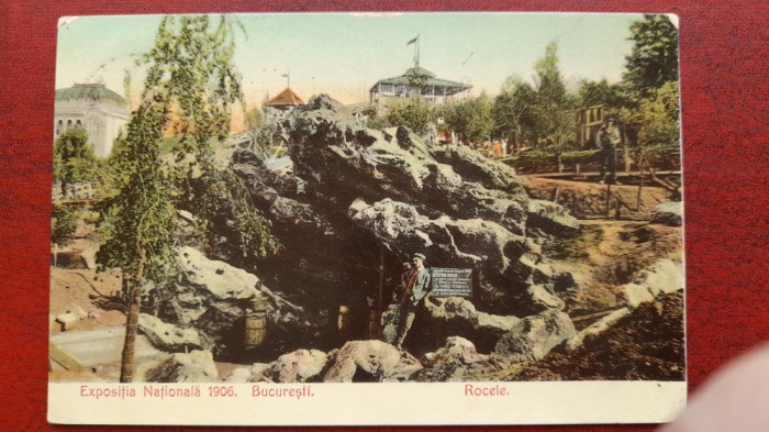 1906 Exp.nationala 1906-Rocele-stampila BERHACI GARA-C.P.circ.-RARA