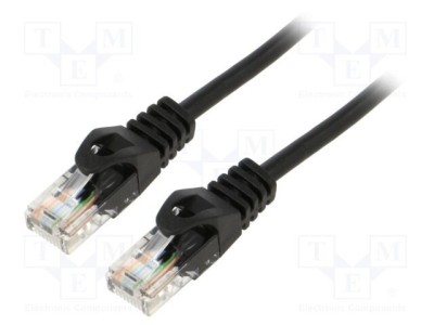 Cablul Patch U/UTP 6 Litat Cu LSZH Negru 2m 26AWG LANBERG foto