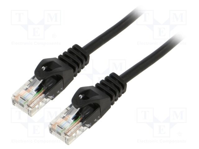 Cablul Patch U/UTP 6 Litat Cu LSZH Negru 2m 26AWG LANBERG