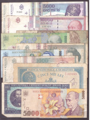 Romania - Lot bancnote vechi, uzate foto