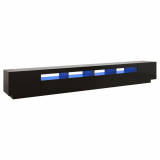 Cumpara ieftin Comoda TV cu lumini LED, negru, 300x35x40 cm