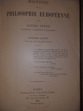 Histoire de la Philosophie Europeenne, 1892