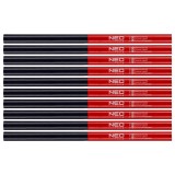 Creion tehnic rosu-albastru NEO TOOLS, 175 mm, set 12 bucati