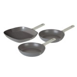 Cumpara ieftin Set 3 Tigai Marmorate Berlinger Haus BH 7076 Aspen Collection - Aluminiu Forjat, Inductie, Antiaderent, Gri Metalizat