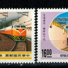 Taiwan 1989 - Cai ferate, trenuri, serie neuzata