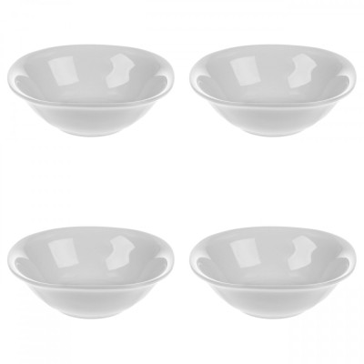 Set boluri, 4 piese, 445 ml, Portelan, Alb fildes foto