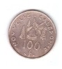 Moneda Noua Caledonie 100 francs/franci 1996, stare buna, curata, Australia si Oceania, Cupru-Nichel