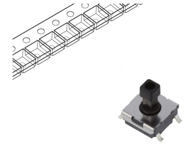 Micro&amp;icirc;ntrerupător TACT SPST-NO 0,05A 24V SMT foto
