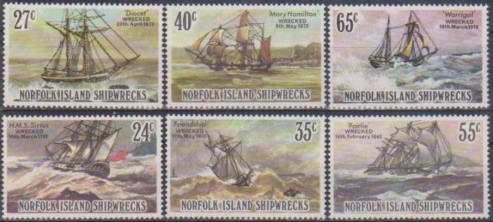 NORFOLK - 1982 - CORABII NAUFRAGIATE 1+2
