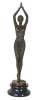 Dansatoare Chiparus-statueta din bronz cu un soclu din marmura PAB024, Nuduri