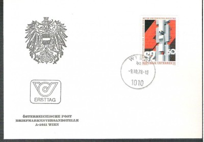Austria &amp;Ouml;sterreich 1978 Kongress FDC K.093 foto