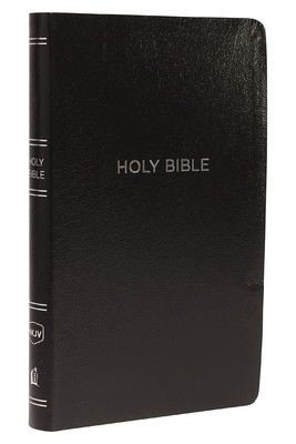 NKJV, Thinline Reference Bible, Leather-Look, Black, Red Letter Edition, Comfort Print foto