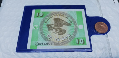 Kirghistan folder bancnota + moneda UNC foto