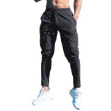 Pantaloni Sport Barbati, Regular Fit, usor elastici, cu buzunare, Negru - S