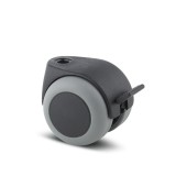 Roata pivotanta pentru mobila, din polipropilena + cauciuc, cu frana, Tente AA25PJI050L51, 50 mm, 50 kg