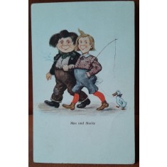Carte postala, Max si Moritz, inceput de secol XX