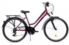 Bicicleta Dama Goetze&amp;reg; Tour Aluminiu Roata 28&amp;#039;&amp;#039;, Rosu - 19 inch - 168-185 cm inaltime foto