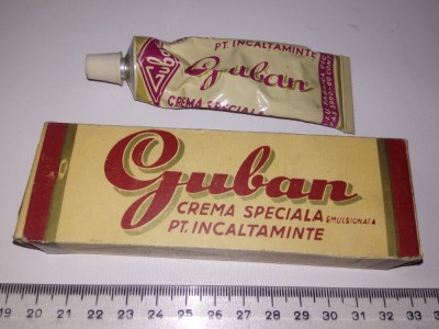 RARA -CREMA PANTOFI GUBAN ,ANII 60 , FABRICAT LA VICTORIA TIMISOARA foto