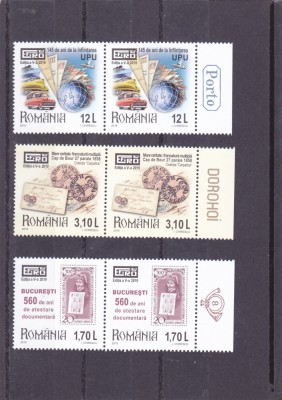 ROMANIA 2019 - EFIRO 2019 - SERIE CU TABS PE PARTEA DREAPTA IN PERECHE - LP 2254 foto
