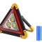 Triunghi Auto de Avertizare LED HUOVA&reg; cu 4 Moduri de Iluminare &ndash; 2 Intensități Lumină, Flash lumina rosie și Lumina Continuă, cu acumulatori