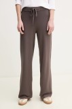 MM pantaloni de trening femei, culoarea maro, neted, 2516331027600