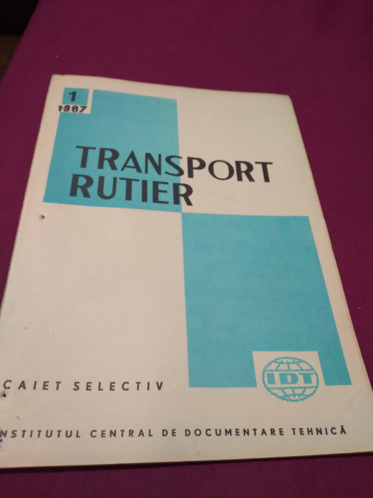 TRANSPORT RUTIER CAIET SELECTIV NR. 1 /1967