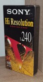 Casetă Video VHS Sigilată Sony E-240 Hi Resolution, 4 Ore, Nouă, Vintage