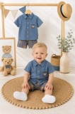 Citir, set pantalonasi si camasuta ursuleti (Marime Disponibila: 12 luni)