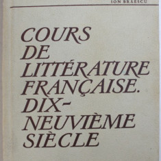 COURS DE LITTERATURE FRANCAISE. DIX-NEUVIEME SIECLE - ION BRAESCU (CARTE IN LIMBA FRANCEZA)