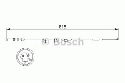 Senzor de avertizare,uzura placute de frana MINI MINI Cabriolet (R57) (2007 - 2016) BOSCH 1 987 473 524 foto